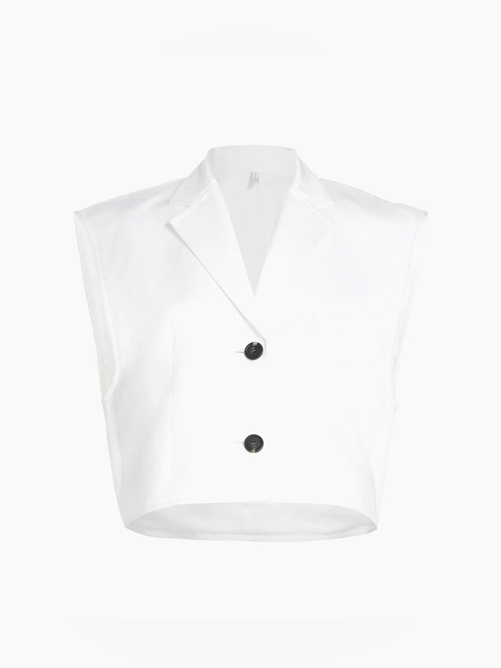 NWT $375 Helmut Lang Linen-Blend oversized Cropped Vest Size 6